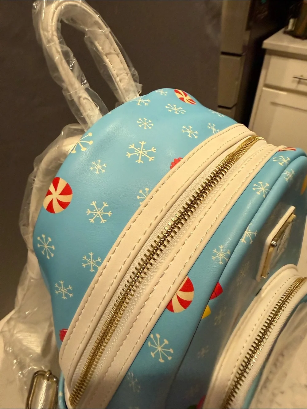 Loungefly Light Blue Elf Mini Backpack and Zip Wallet Set